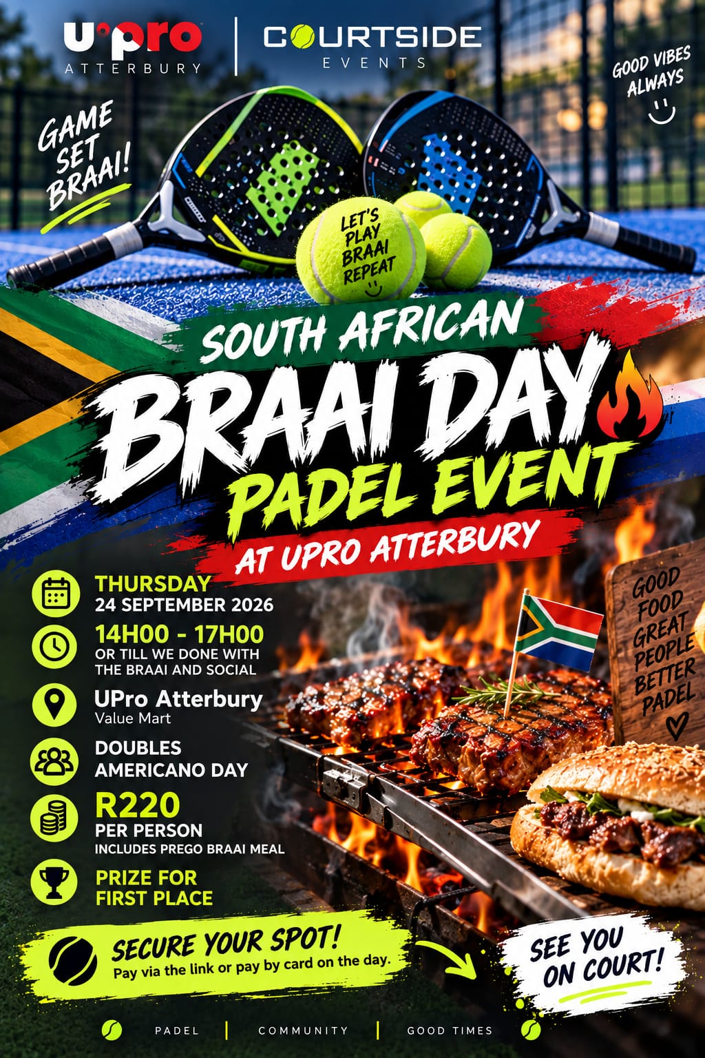 South African Braai Day @ UPro Atterbury 🔥🎾